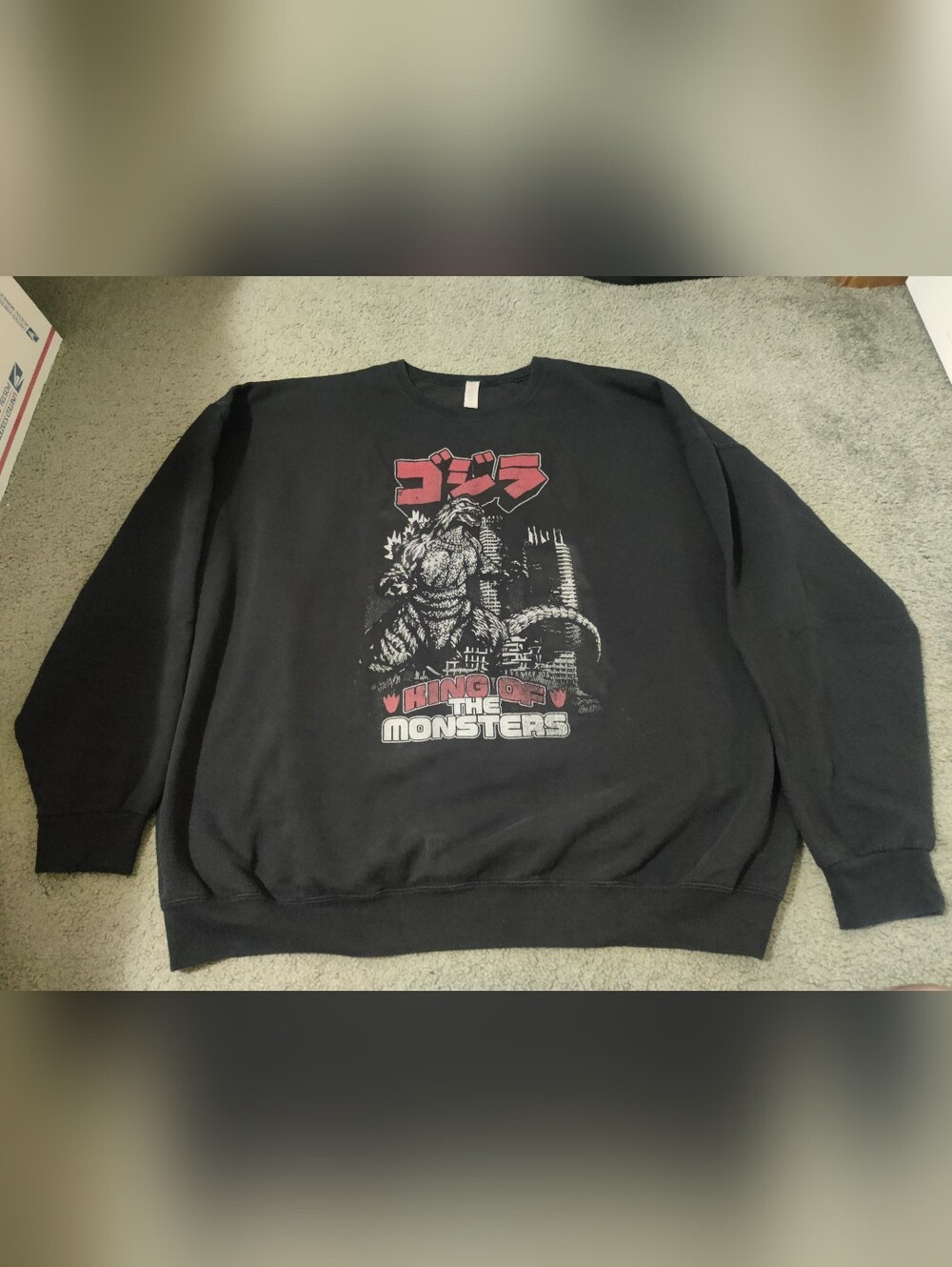 Black Godzilla Graphic Crewneck Sweatshirt